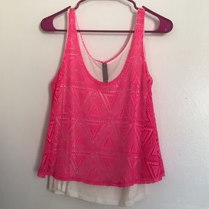 Pink tank top size M